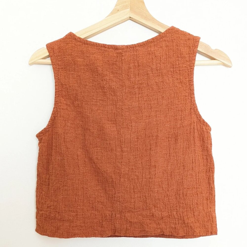 Elizabeth Suzann Petra Crop Terra Linen Gauze - Picture 2 of 10